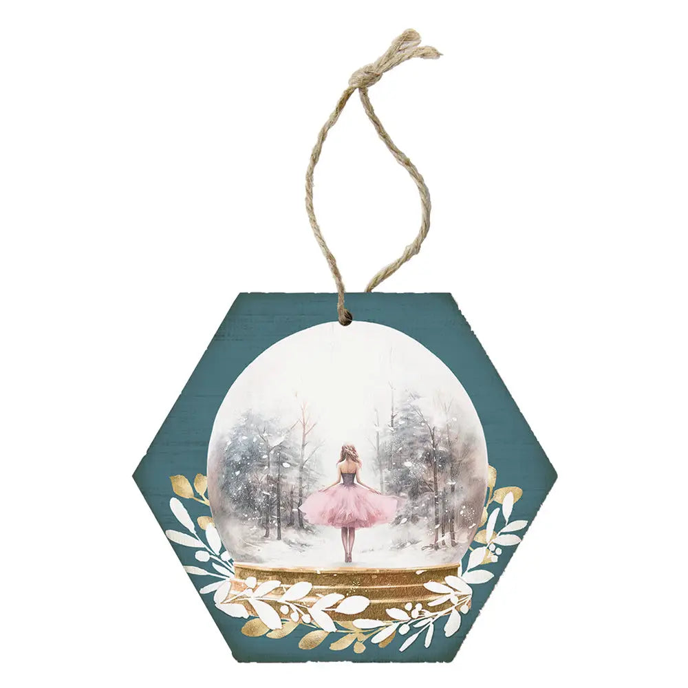 Snow Globe Ballerina - Honeycomb Ornament (ORH1901)
