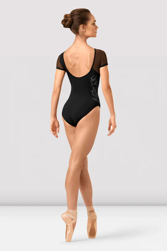 Adalia Mirage Print Boat Neck Leotard (L4312)