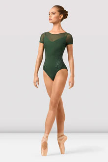 Adalia Mirage Print Boat Neck Leotard (L4312)