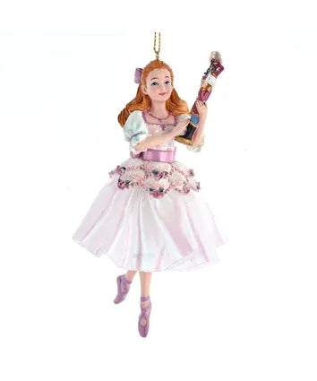 Nutcracker Suite Clara with Nutcracker Ornament (E0426C)