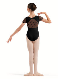 (CL20013)Floral Cap Slv Leotard-FF26