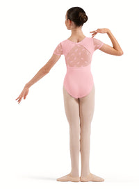 (CL20013)Floral Cap Slv Leotard-FF26
