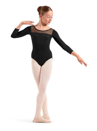 (M60004C)Emb. 3/4 Slv. Leotard-FF26