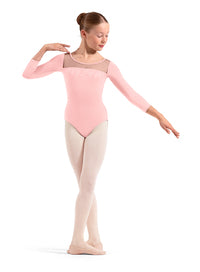(M60004C)Emb. 3/4 Slv. Leotard-FF26