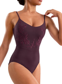 (M70007TM) Floral Emb. Cami Leotard-FF26