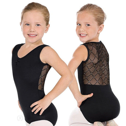 Girls Diamond Mesh Back Leotard (45870C)