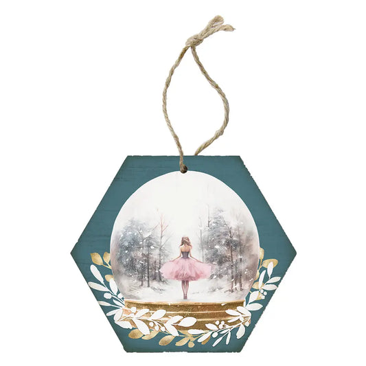 Snow Globe Ballerina - Honeycomb Ornament (ORH1901)