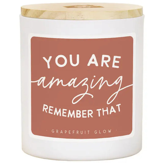 You are Amazing - Grapefruit Glow Candle (CDL1052)