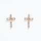 Gold Cross Earrings w/ CZ (8120957)