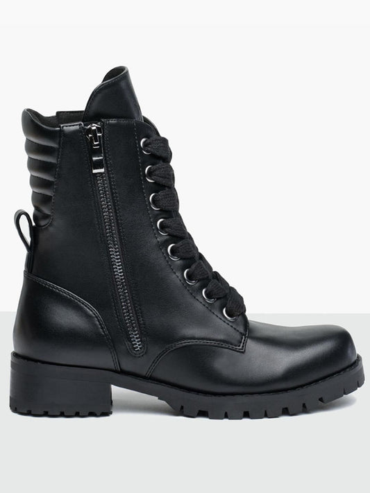Flat Sole Combat Boot (610W)