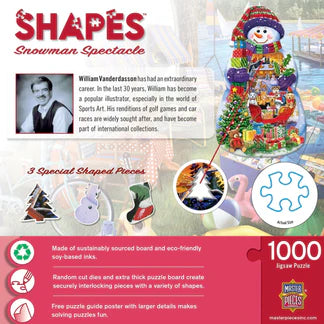 Snowman Spectacle Shaped 1000 Piece Puzzle (72444)