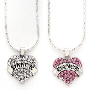 Rhinestone Heart Necklace (2773)