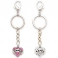 Rhinestone Heart Keyring (2820)