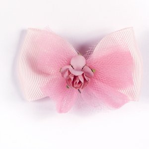 Tulle Flower Bow (3945)
